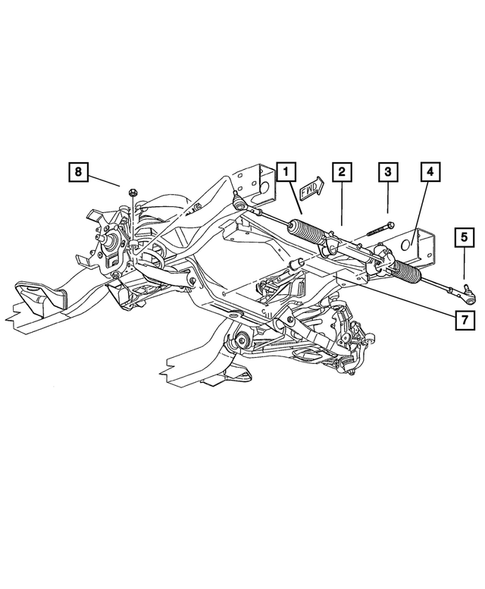 Steering Gear for 2002 Dodge Durango #1