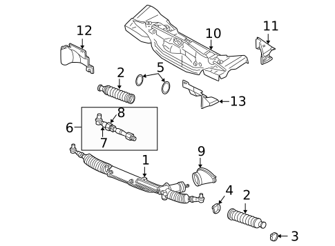 Steering Gear & Linkage for 2002 Volkswagen Passat #0