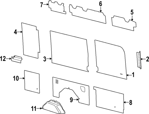 Interior Trim - Side Panel for 2025 Ford E-Transit #6