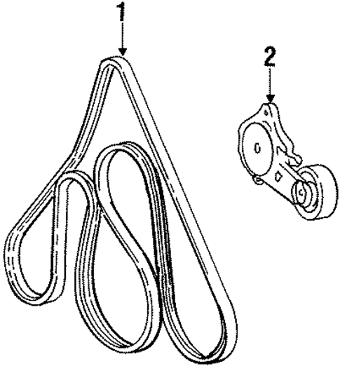Belts & Pulleys for 1996 Mercury Cougar #0