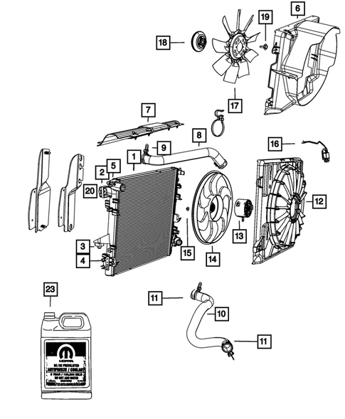 Radiator and Related Parts; Charge Air Cooler for 2013 Jeep Wrangler #2