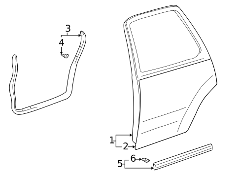 Door & Components for 2004 Toyota Sequoia #0