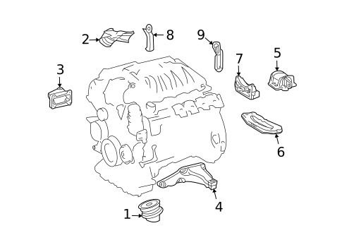 Engine & Trans Mounting for 2006 Mercedes-Benz CLS55 AMG #0