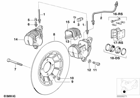 Front Wheel Brake for 1988 BMW-Motorrad R 100 RT #0