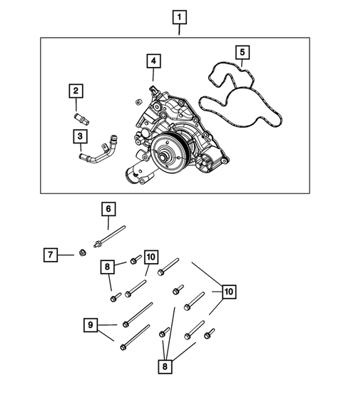 Water Pump and Related Parts for 2020 Ram 3500 #1