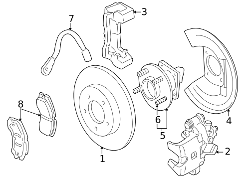 Brake Components for 2000 Cadillac Seville #1