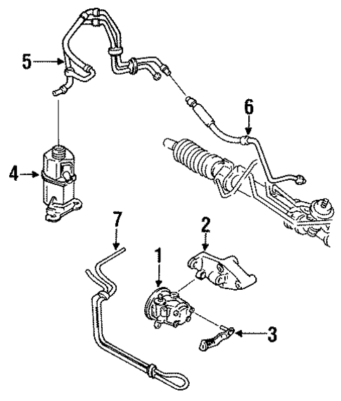 Pump & Hoses for 1992 Mazda Protege #0
