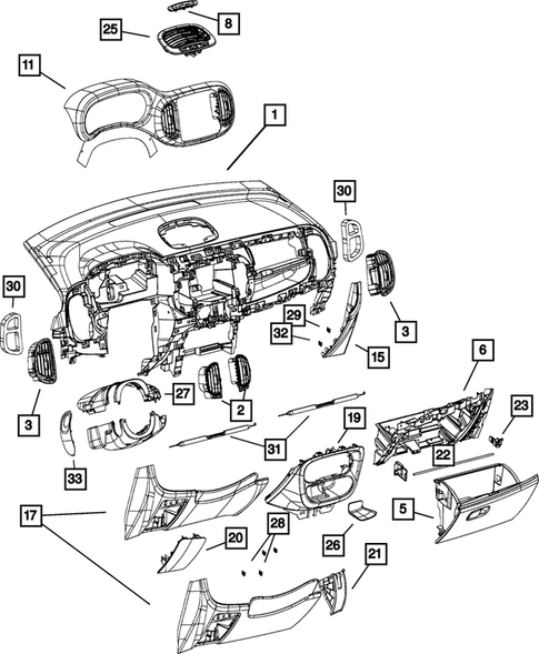 Instrument Panel for 2015 Fiat 500L #0