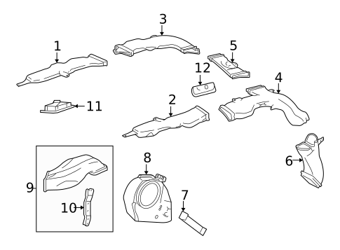 Ducts for 2017 Lexus LX570 #1