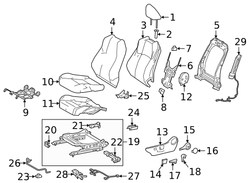 Driver Seat Components for 2025 Toyota Corolla #3