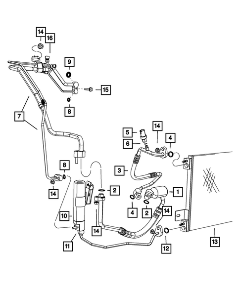 Air Conditioner and Heater Plumbing for 2012 Dodge Caliber #0