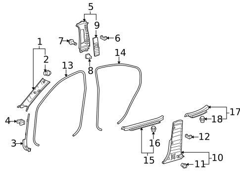 Interior Trim - Pillars for 2012 Lexus IS350 #1