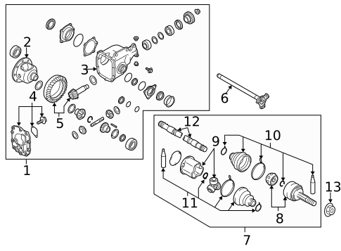 Carrier & Front Axles for 2010 INFINITI FX50 #5
