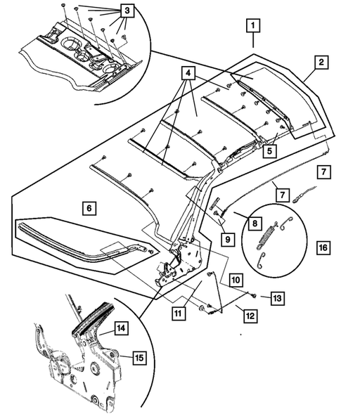 Roof Panels for 2005 Chrysler PT Cruiser #3
