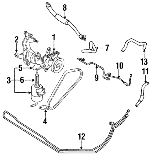 Pump & Hoses for 1993 Mitsubishi 3000GT #1