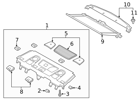Interior Trim - Rear Body for 2013 Hyundai Azera #2