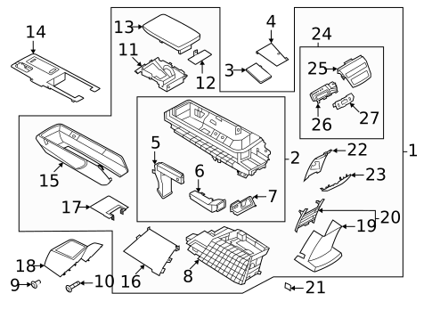 Console for 2023 Nissan ARIYA #0