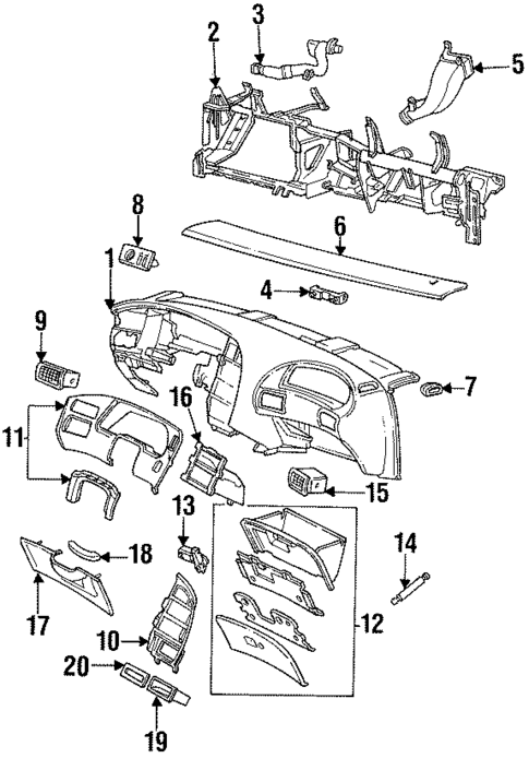 Instrument Panel for 1997 Ford Thunderbird #0