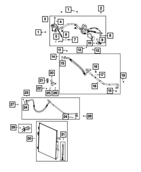 Air Conditioner and Heater Plumbing for 2022 Jeep Grand Wagoneer #2