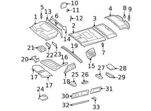 Interior Trim - Roof for 2009 Dodge Sprinter 2500 #0