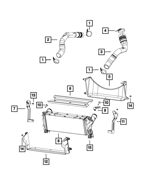 Radiator and Related Parts; Charge Air Cooler for 2016 Ram 3500 #1