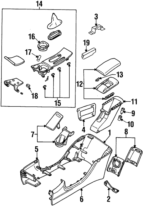 Floor Console for 1997 Oldsmobile Achieva #0