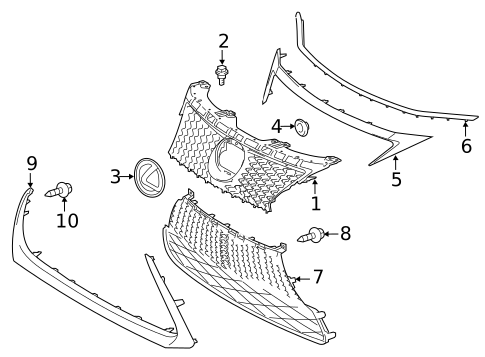 Grille for 2016 Lexus CT200h #1
