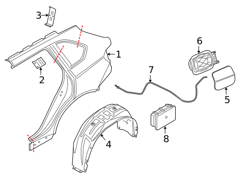 Quarter Panel & Components for 2018 BMW X6 #0