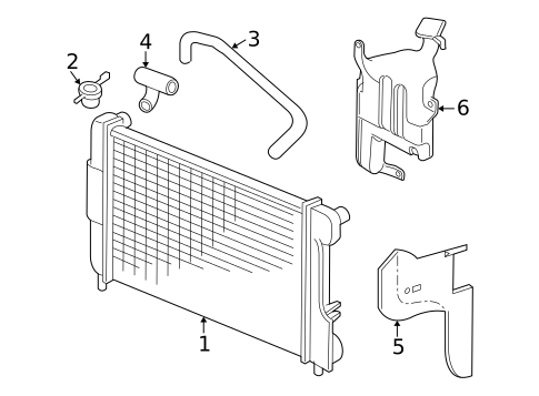 Radiator & Components for 1999 Dodge Dakota #1