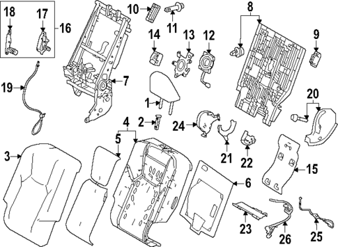 Rear Seat Components for 2024 Lexus RX450h+ #2