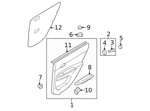 Front Door for 2009 Hyundai Accent #2