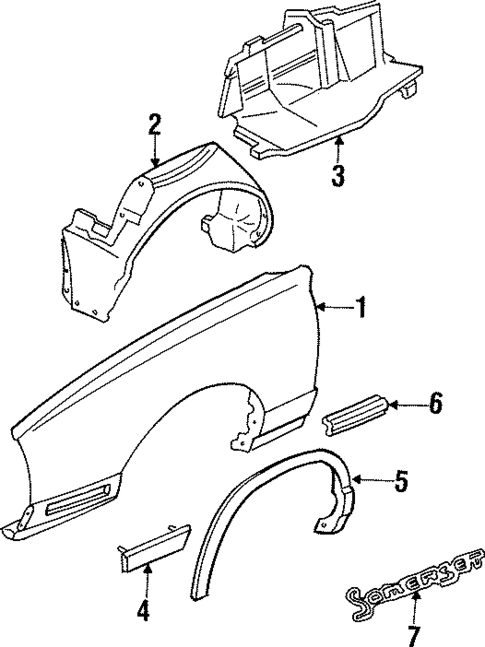 Fender & Components for 1988 Buick Skylark #0