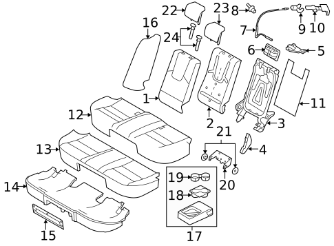 Front Seat Components for 2011 Ford Fusion #5