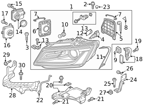 Bulbs - Chassis for 2017 Audi Q5 #1