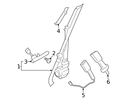 Seat Belt for 2017 Lincoln Continental #1