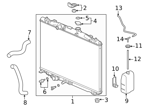 Radiator & Components for 2024 Acura RDX #0