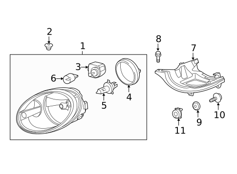 Headlamp Components for 2019 Volkswagen Beetle #2