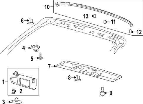 Interior Trim - Roof for 2024 Ford Mustang #0