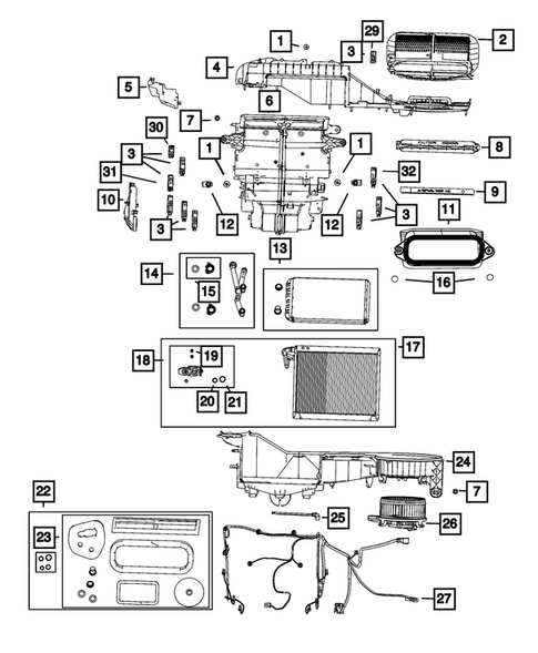 Air Conditioner and Heater Units for 2022 Jeep Grand Cherokee L #0