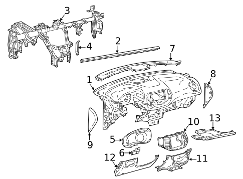 Instrument Panel for 2017 Jeep Compass #0