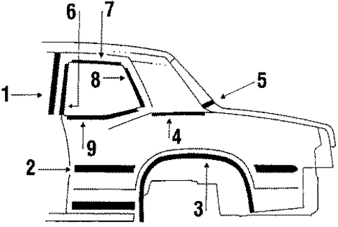Exterior Trim - Quarter Panel for 1984 Pontiac Phoenix #0