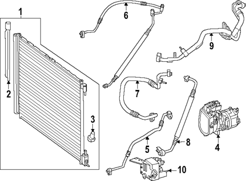 Condenser, Compressor & Lines for 2025 Mercedes-Benz GLC350e #0