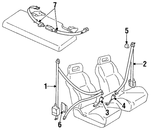 Front Seat Belts for 1992 Isuzu Pickup #1