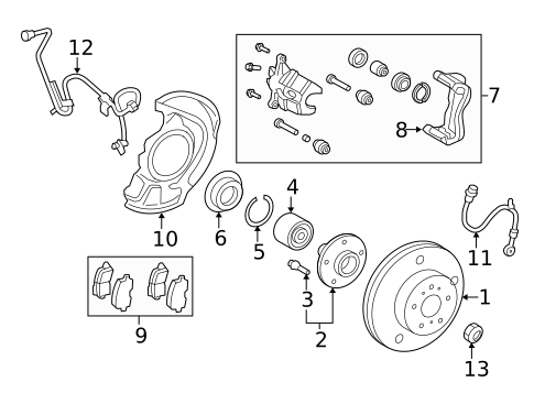 Front Brakes for 2009 Toyota Highlander #1