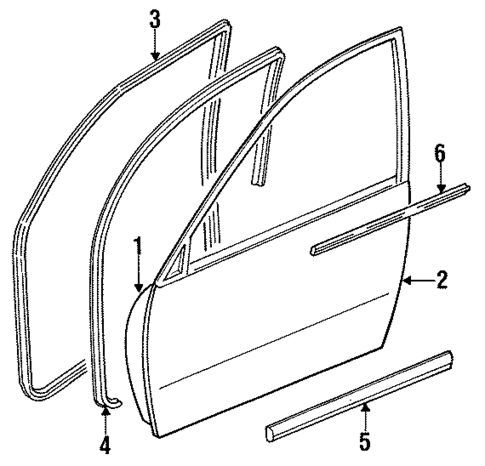 Door & Components for 1995 Mitsubishi Expo #0