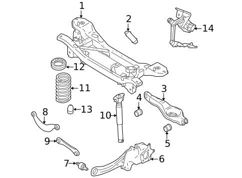 Rear Suspension for 2007 Volvo V50 #2