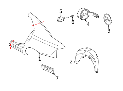 Quarter Panel & Components for 2007 Saab 9-3 #1