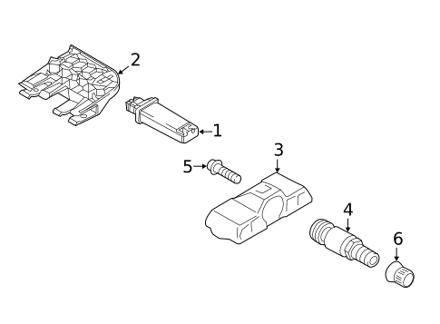 Tire Pressure Monitor Components for 2016 Porsche Panamera #9