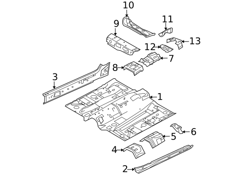 Floor & Rails for 2011 Mazda 3 #1