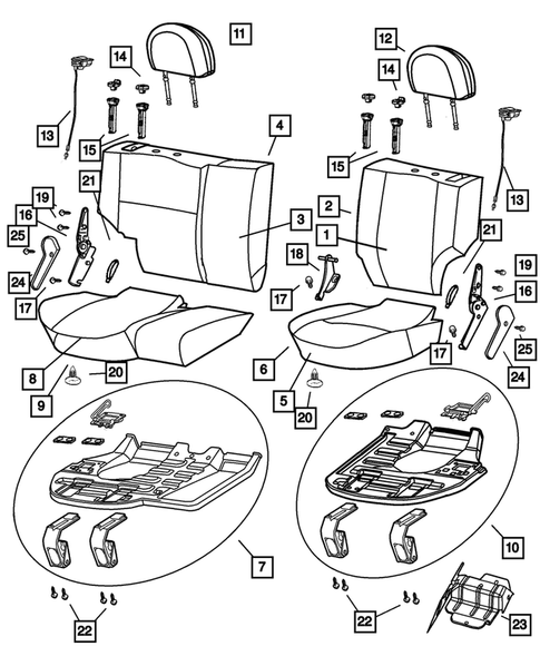 Rear Seats and Attaching Parts for 2004 Jeep Grand Cherokee #2